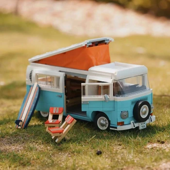 nový T2 Obytné Auto Van Model Stavebné Bloky Kompatibilné 10279 DIY Tehly Hračky pre Vianočný Darček k Narodeninám