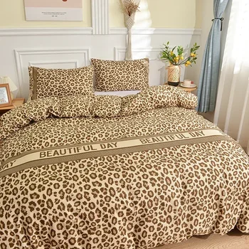 Leopardí Vzor Obliečky Kryt 220x240 S obliečka na Vankúš Módny Štýl Deka Kryt posteľná bielizeň Nastaviť Twin King Size Queen