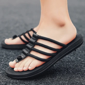 Pánske Flip Flops kórejský Štýl Farbou Bežné Ploché Pohodlné Sandále Plus Veľkosť Papuče, Plážová Obuv Chinela De Masculino