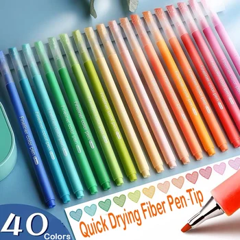 10PCS/Set Multi Color Gel Pero Značky Ručné Kreslenie Micron Tip Farby rýchloschnúci Atrament Zvýrazňovač Stacionárne Školské potreby