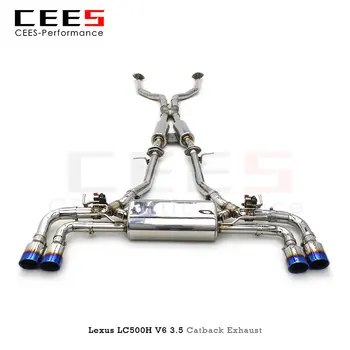 CEES Uniknúť Catback Výfukových pre Lexus LC500H 3.5 V6 2018-2022 Ladenie SUS304 Výfukového Potrubia Vysoký Výkon Ventil Výfukového Systému