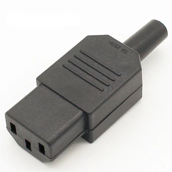 Nové Veľkoobchodné Ceny Black IEC 320 C13 Žena Plug Rewirable 3pin Konektor Napájania Zásuvka 10A /250V