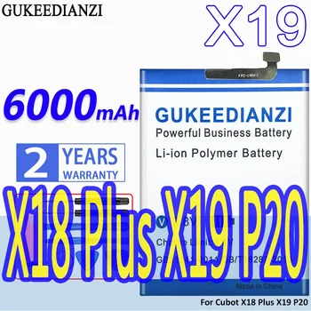 Vysoká Kapacita GUKEEDIANZI Batéria 6000mAh Pre Cubot X18 Plus X19 P20 X18Plus