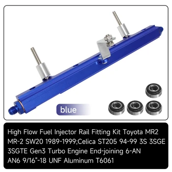 Hliníkové Paliva Injektor Aplikovať Železničnej Hodí Pre Toyota MR2 PÁN-2 SW20 1989-1999Celica ST205 94-99 3S 3SGE 3SGTE Gen3 Turbo Modrá