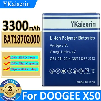 YKaiserin Pre Doogee X50 BAT18702000 Batérie je 3300mAh Polymer Li-ion Batérie Pre Doogee X 50 Mobilný Telefón Bateria