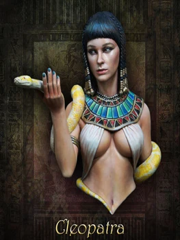 1/12 Egyptskej ženy s had dávnych poprsie hračka Živice Model Miniatúrne Auta unassembly Nevyfarbené