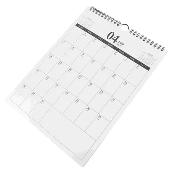 2024 Nástenný Kalendár Jednoduchý Štýl Office Poznámka Plánovač Šťastie Mačka A4 Kalendáre Obrátiť Stranu Papiera