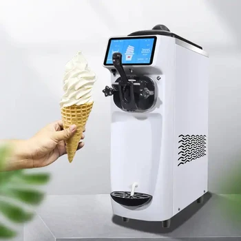Kaviareň Ice Cream Stroj Mäkké Služby Jednoduché Ovládanie Mrazené Jogurty Stroj