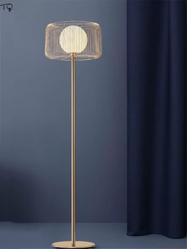 Nordic Iny Luxusné Módne Poschodí Žiarovka LED E27 Moderné Kovové Železo Art Priemyselná Stojace Lampy, Spálňa, Obývacia Izba Dekorácie Štúdia