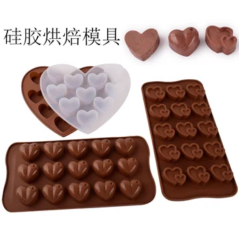 Láska Srdce Čokoláda Kremíka Formy potravinársky DIY Silikónové Flower Tortu Formy na Pečenie Dizajn Šišky Candy Formy Výzdoby Kuchyňa