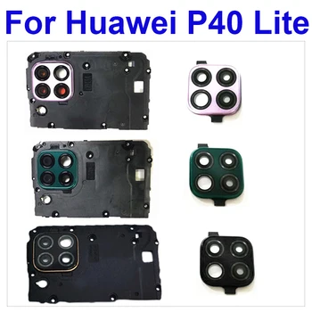 Zadná Kamera, Objektív Sklo s Rámčekom Rám Držiaka Pre Huawei P40 Lite 4G Zadnej Kamery Bývanie Sklo Objektívu na Doske Opravy Dielov
