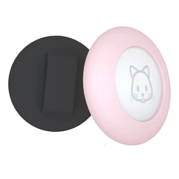 Mačka Golier Držiak pre Vzduch Značku Cat Golier Kompatibilný Držiak pre Apple Airtag GPS Tracker,2Pack puzdro Čierna a Ružová
