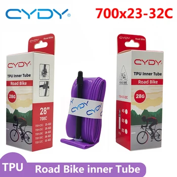 CYDY Cestnej Bike duše TPU Ultralight 700x23 25 28 30 32C Požičovňa 700 C Pneumatík francúzsky Ventil 45/65/85MM Light Tube Cyklistické pneumatiky