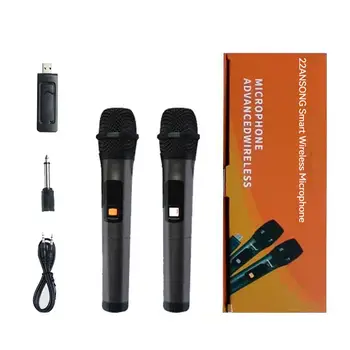 Hot 1 Pár UHF Bezdrôtový Mikrofón Systém Súpravy 3,5 mm 6.35 mm USB Prijímač Ručné Karaoke Mikrofón Domácej Strany Smart TV Reproduktorov