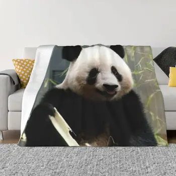 Japonský Xiangxiang Panda Deka Super Teplý Flanel Fleece Hodiť Deky pre Spálne, Gauč