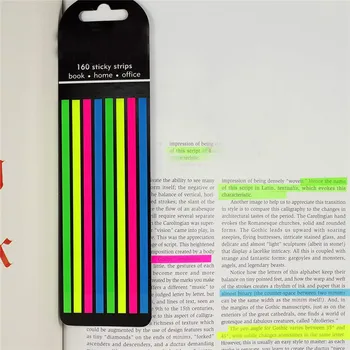 160/300Pcs Farbu Samolepky Transparentné Fluorescenčné Index Karty Vlajky Sticky Note Papiernictvo Deti Darčeky Školy Kancelárske potreby