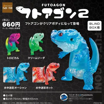 Pôvodná TAK-TA Gashapon Transparentné Lizard Hnuteľného Plaz Qversion Mini Anime Akcie Obrázok Modelu Hračka Darček Kolekcie Ornament
