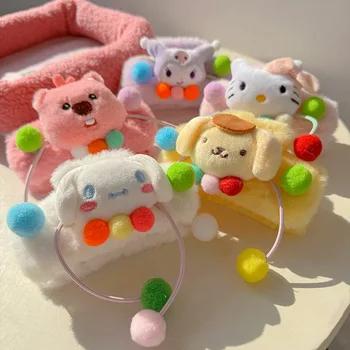 Kawaii Sanrio Luxusné Vlasy Clip Hello Kitty Kuromi Cinnamoroll Pompompurin Komiksu, Anime Bábika Bobra Shark Vlasy Klip Deti Darček Hračka