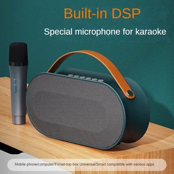30W Live Mikrofón a Bluetooth Reproduktor pre Rodiny KTV Strany, Bezdrôtové Prenosné Mic Set