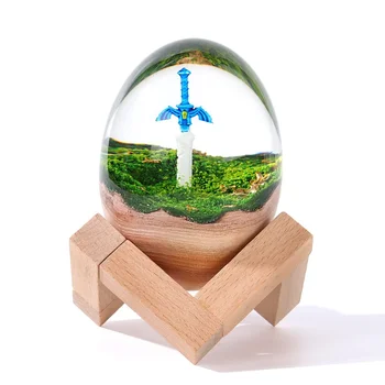 2023 Nový Legend of Zelda Master Sword Zahraničného Obchodu vajcovité Transparentné Epoxidové Živice Masívneho Dreva Umenie Mini Malé Domáce Ornament