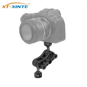 XT-XINTE Multi-function Dvojitý Loptu Hlavou Svorka Mount Adaptér Magic Arm w/ 1/4 Skrutku pre SLR Fotoaparát, Sledovať Video Svetlo Záťaž 8 kg