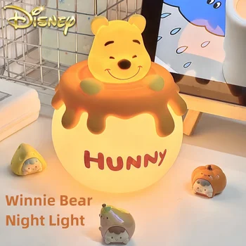 Disney Winnie The Pooh Bee Jar Tvar Tvorivé Roztomilý Nočné Svetlo Silikónový Materiál Mäkké Svetlo Ochrana Očí Vianočný Darček