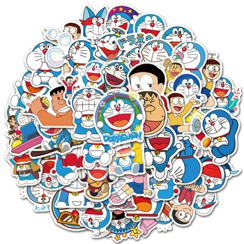 50pcs Doraemon Anime Nálepky Notebook Gitara Skateboard Nálepky Roztomilý Nálepky Pack Notebook Skin Vodotesný Telefón Prípade