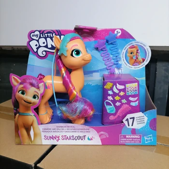 Hasbro Môj Malý Pony Slnečný Starscout Akcie Obrázok Rainbow Odhaliť Dlhé Vlasy, Šaty-up Bábiky, Hračky Dievčatá Narodeniny, Darčeky, Ozdoby
