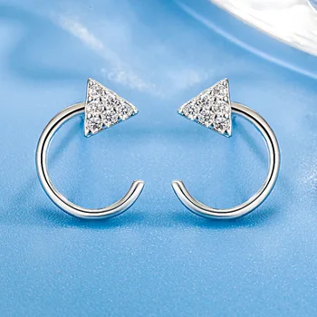 Romantický Šípku Náušnice pre Ženy Svetlo Luxusné Nika Dizajn Diamond Vykladané Geometrický Trojuholník Umelecké Náušnice Pre Ženy
