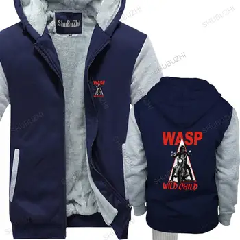 Muž čierny zips hrubé hoodies W. A. S. P. WILD CHILD hoodies NOVÉ prišiel unisex Outwear mužov hoody