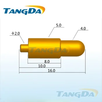 Tangda pogo pin konektor DHL/EMS D 5*16 mm 2A Jar pin Náprstok konektor Poplatok sonda Jar náprstok Súčasný pin