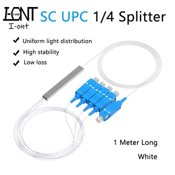 1 X 4 SC/UPC Fiber Optické PLC Splitter Mini Oceľové rúry Typ 1x4 0,9 mm Vlákno Opitc Splitter Micro-Uzavretý Splitter