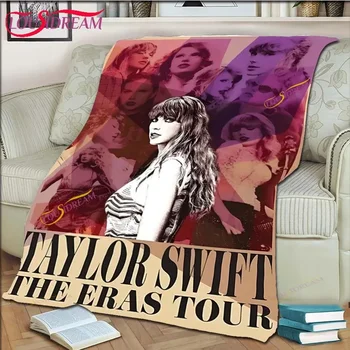Pop Žena Spevák Taylors Swifts Vzor Deka Hviezdičkový Flanelové Tenkú Deku Prenosné Domáce Cestovné Kancelárie Obed Deka