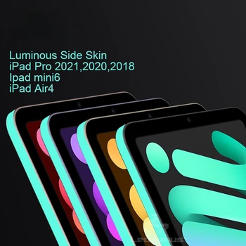 Farebné Pre iPad Pro 2020 2021 2018 12.9 11 Air4 10.9 Mini 6 8.3 Svetelný Rám Svietiť v Tme Strane Film Prípade Chránič Nálepky