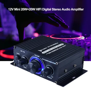 Ak170 12v Zvukový Zosilňovač Mini 400w Hifi Digital Stereo Audio Auto Zosilňovač pre Divadlo Auto Mp3 Audio Domovského Klubu Strany Hudby
