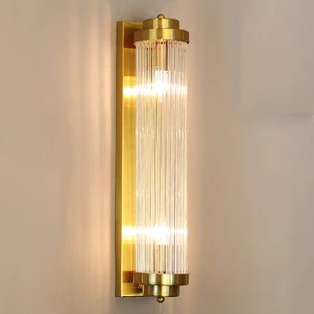 Postmoderných Crystal Nástenné Svietidlo Americký Minimalistický Obývacia Izba Tv Joj Uličkou Nordic Luxusné Spálne, Nočné Led Svetlá