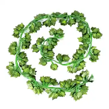 12 Pack Umelých Ivy List Rastliny Viniča Visí Veniec Falošné popínavé rastliny Domov, Záhrady, Kancelárske Steny Dekorácie Zelená